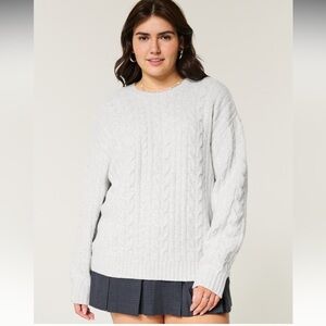 Hollister Comfy Cloud Cable-Knit Crew Sweater Size XS NWOT